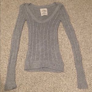 Women’s Hollister Grey Scoop Neck Sweater